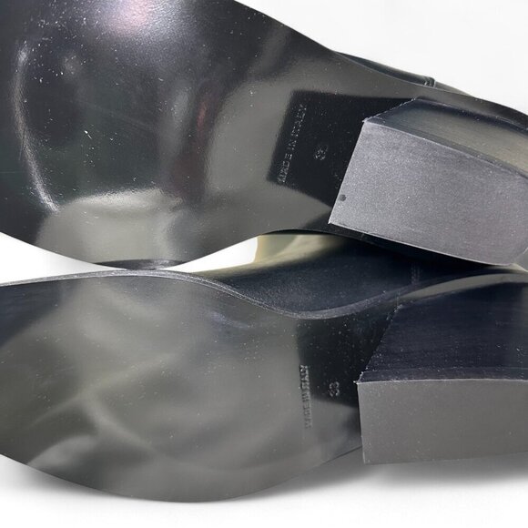 Gia Borghini Ginevra Blondine Texan Leather Knee High Black Boot EU 38 NIB - Picture 14 of 16